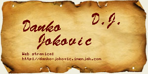 Danko Joković vizit kartica